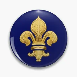 Royal Fleur De Lys Blue Soft Button Pin Jewelry Hat Fashion Cartoon Funny Cute Brooch Metal Decor Lapel Pin Clothes Gift Badge