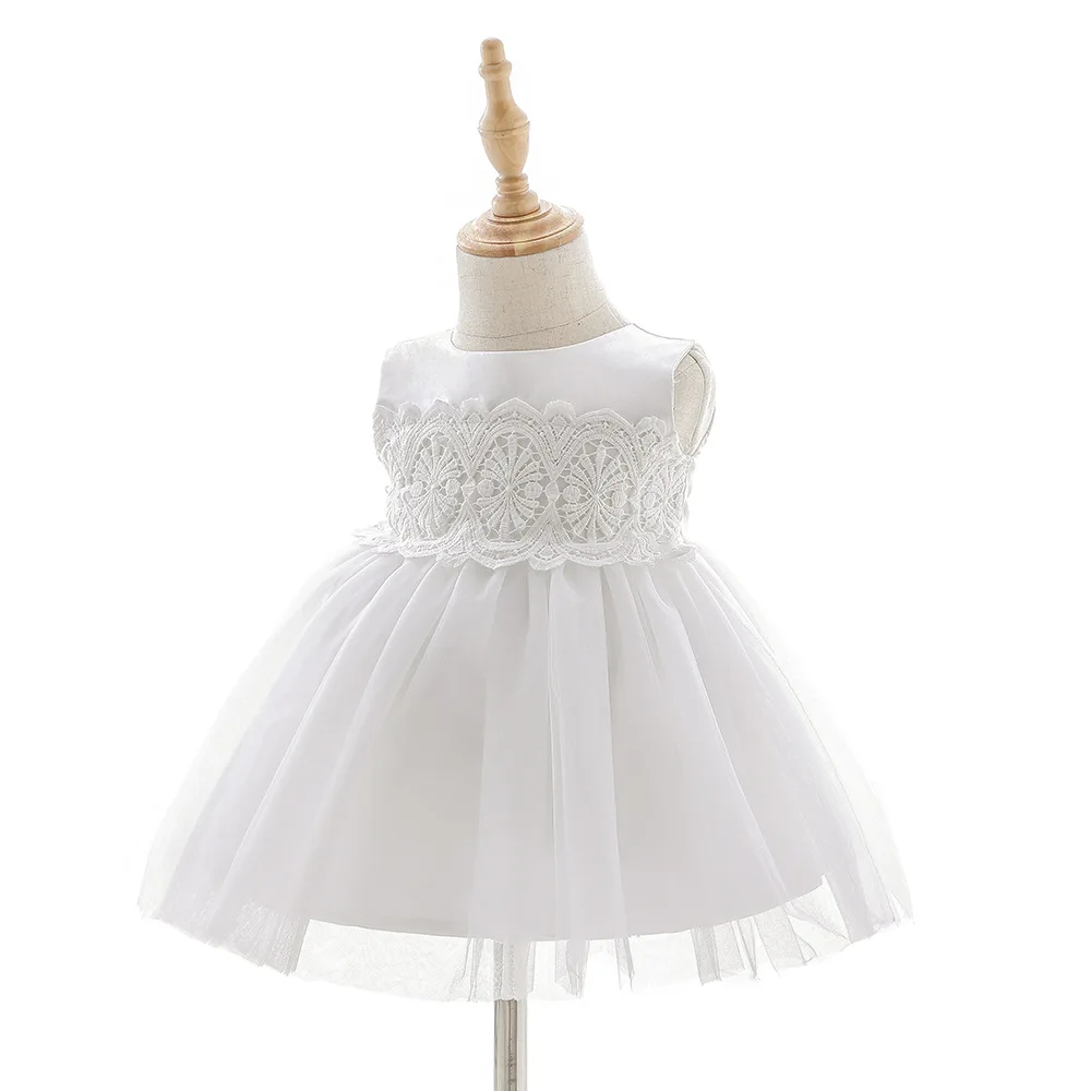 Baby Birthday Dress for Newborns Girl Princess Christening Dresses Ball Gown Kid's Clothing Retro Lace 0 1 2 Years