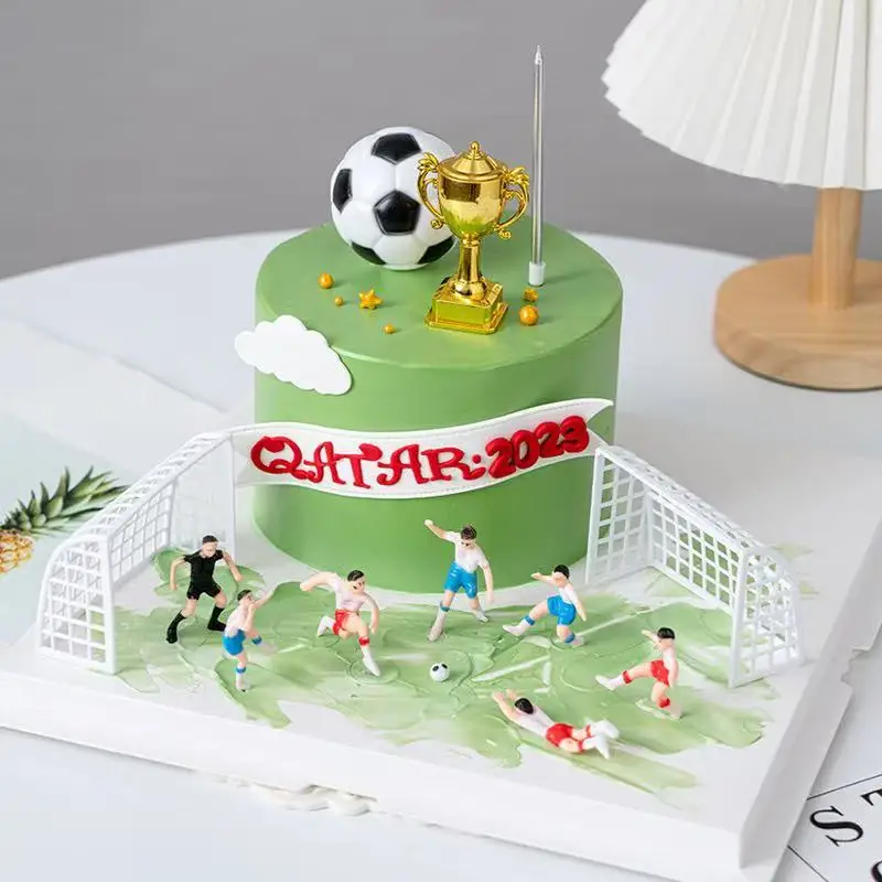 1Set Fußball Geburtstag Dekoration Spiel Fußball Kuchen Topper Dekor Modell Party Alles Gute Zum Geburtstag Liefert Kinder Zubehör – Detail 2