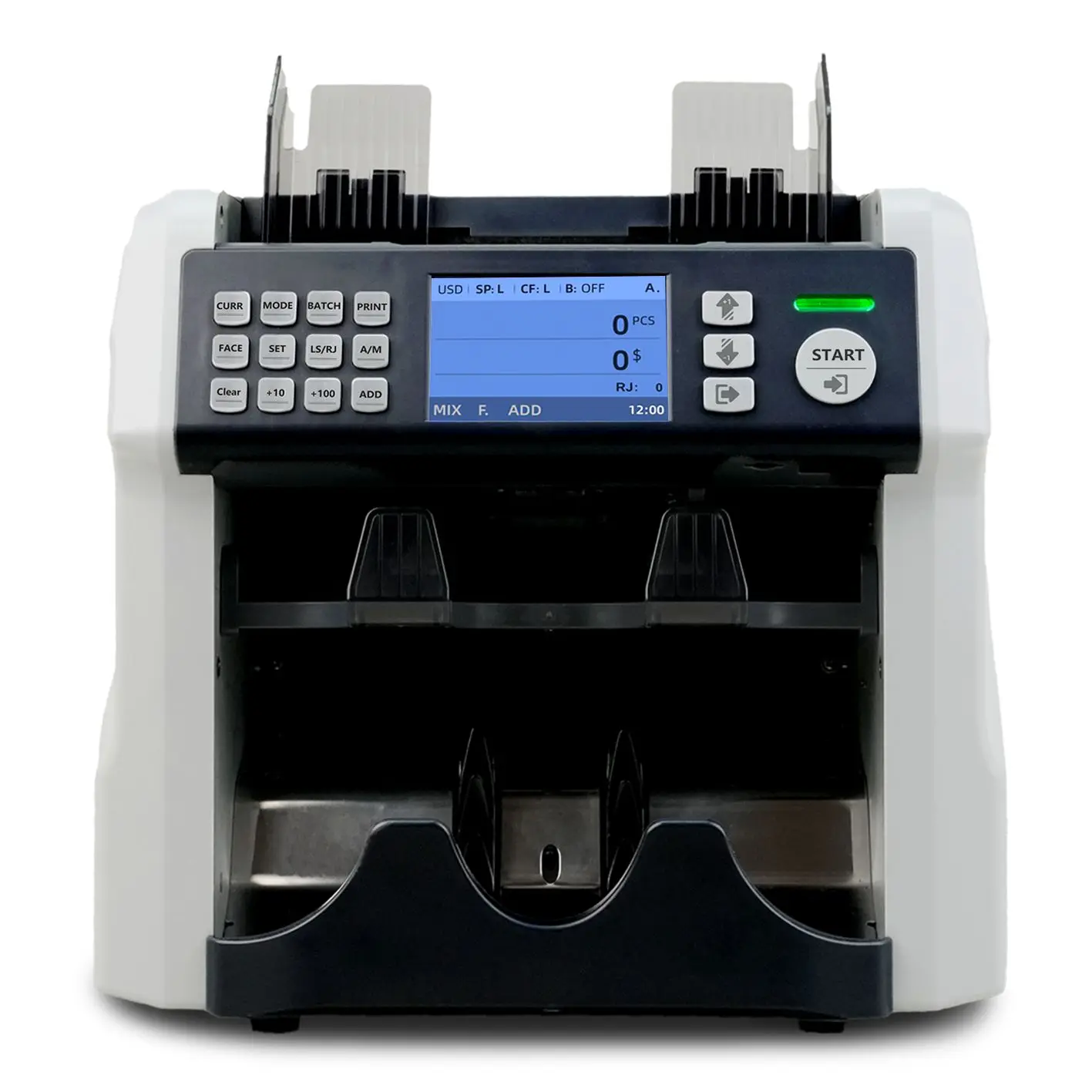 

UN-200A 2025 ECB Approved Bill Counter Machine Automatic Counting Banknote Sorter Money Detector 2 Pocket Money Counting Machine
