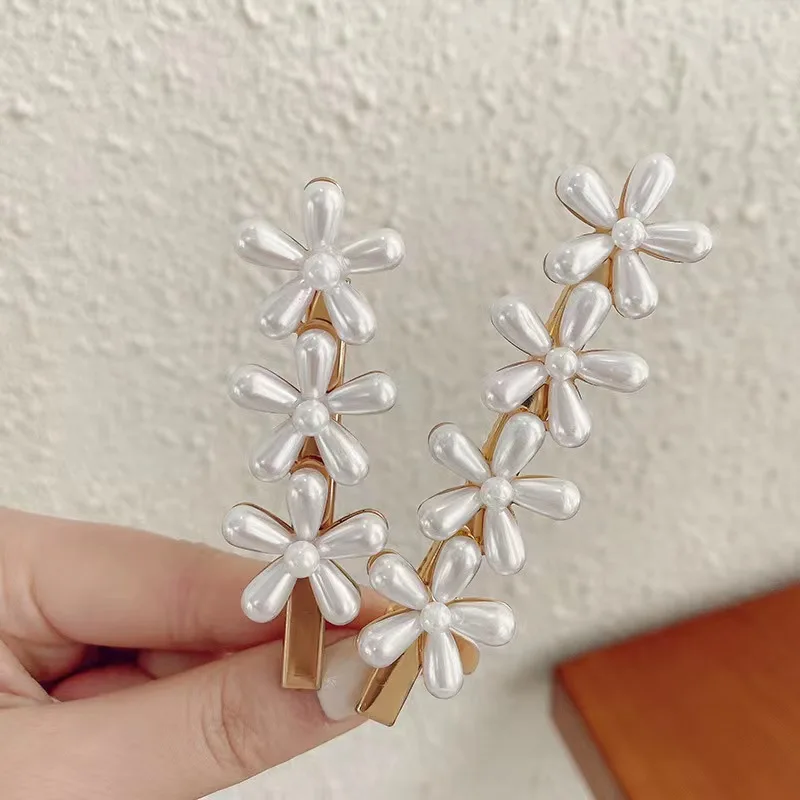 Mini Pearl Flower Grip for Women Korean Small Flower Clips Set Hairpins Hair Crab Girl Hair Accessories Girls  Hair Claw