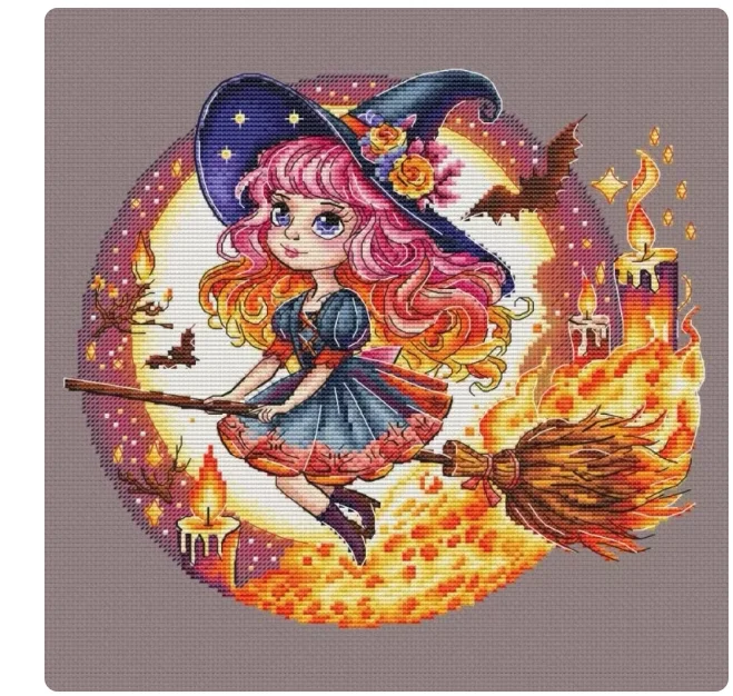 Cross Stitch Kits Cross stitch Aida embroidery Threads for embroidery Set Forest Witch