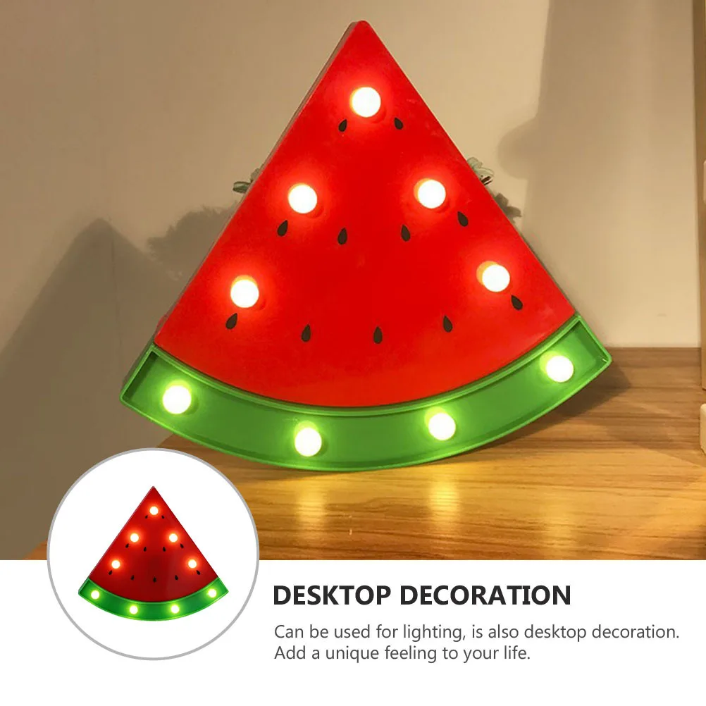 

1pc Watermelon Led Night Light Warm Eye-Protective Lamplight For Gift Home Party Photo Prop Table Lamp Decorative Plastic