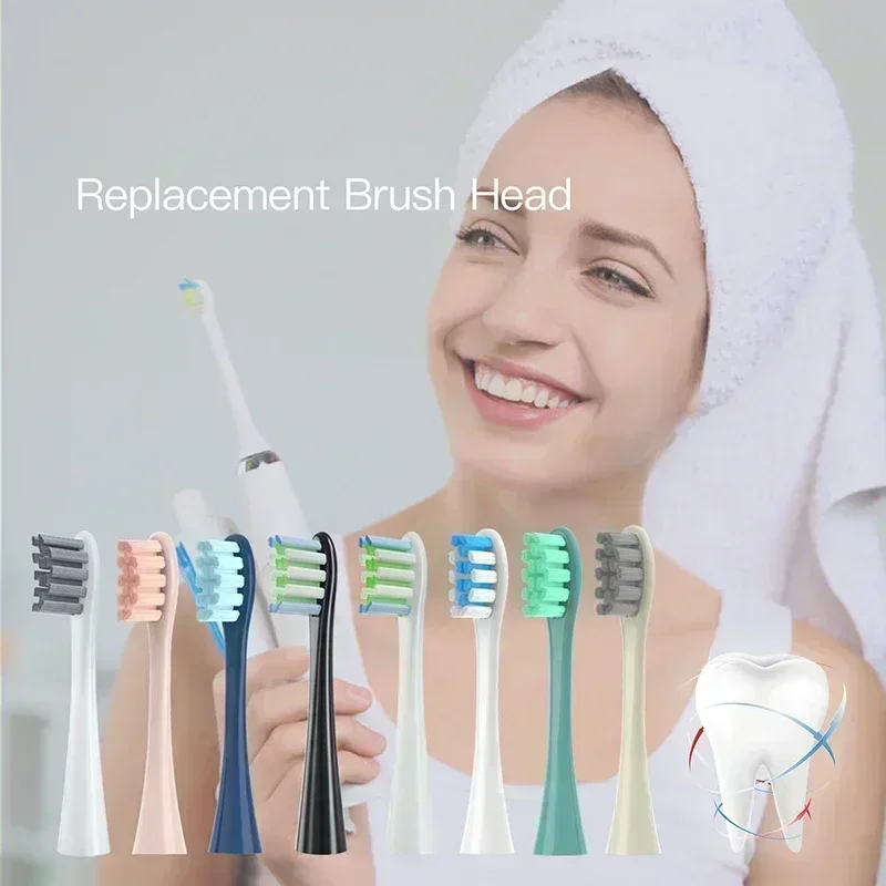 Replacement Brush Heads for Oclean X PRO/Z1/F1/One/Air 2/SE 4PCS Soft DuPont Electric Toothbrush Vacuum Sealed Packaged