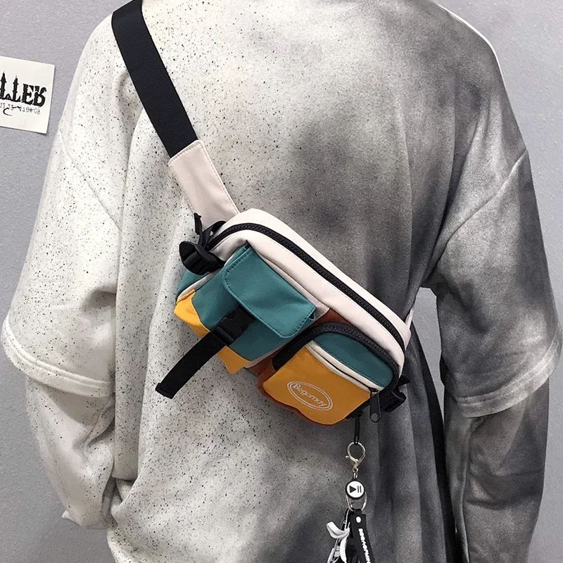 Unisex Crossbody Chest Bag, Bolsa de cintura multifunções, Bolsa casual, Sacos de mensageiro ao ar livre, Bolsa anti roubo do telefone móvel, Mercearia