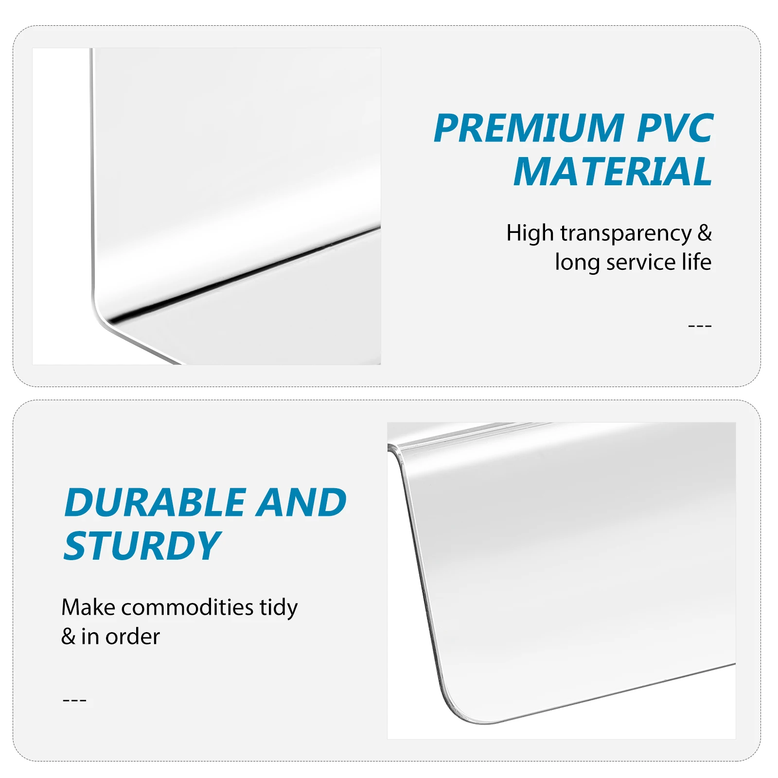 

20pcs L Shaped PVC Shelf Dividers 12cm Transparent Store Separator Supermarket Plastic ganizer 20cm Divider for Cabinet Closet