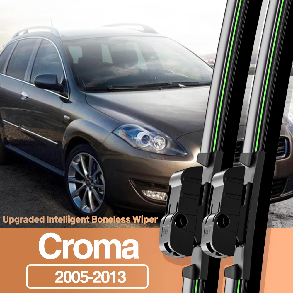 2pcs For Fiat Croma 2005-2013 Front Windshield Wiper Blades Windscreen Window Accessories 2006 2007 2008 2009 2010 2011 2012