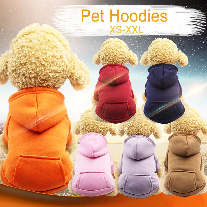 DualPet Dog Hoodie Winter Dog Sweaters Pet Cold Warm Weather Sweatshirt Hoodie for Small Medium Dogs and Cat XS-2XL Pet Supplies