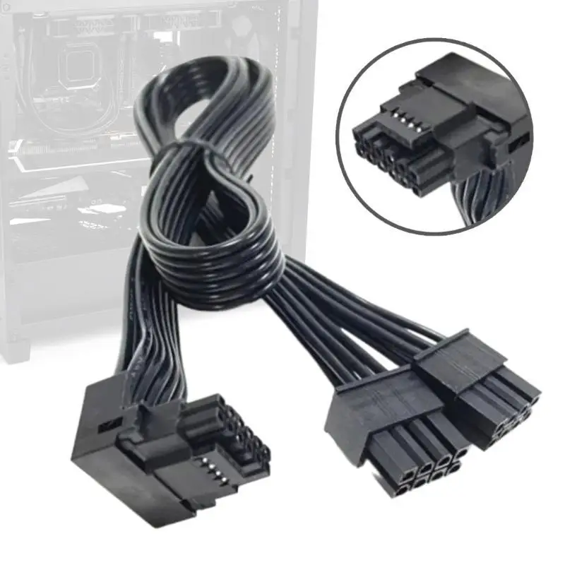 652F 2x 8Pin Male to 12VHPWR PCIE5.0 16Pin ATX3.0 Power Cord for RTX40 Series Graphics Card - 30CM 50CM 60CM 70CM