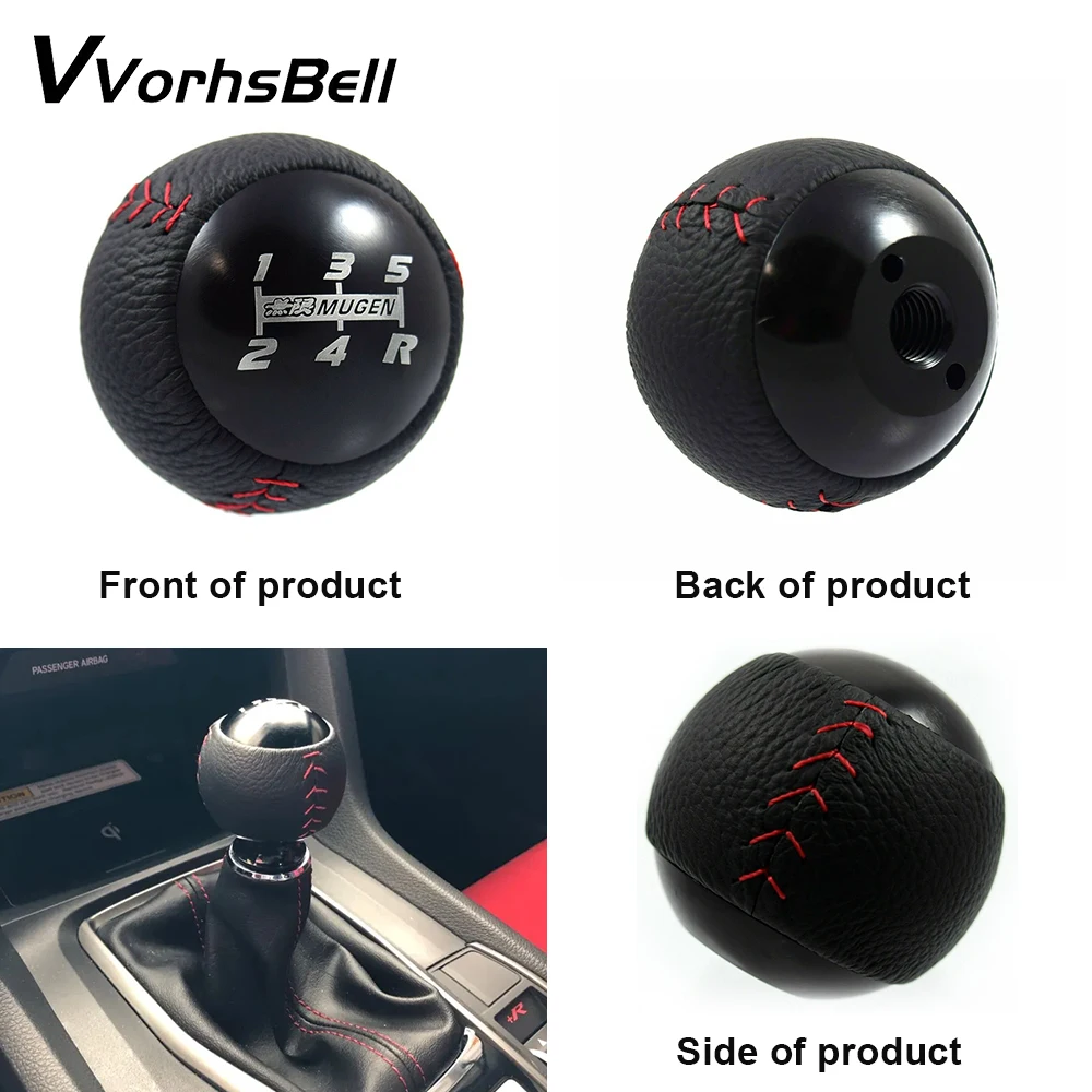 Mugen 6/5 Speed M10x1.5 Gear Shift Knob Shifter Lever Head Fit for Honad Civic Accord EK9 EP3 FN2 DC2 DC5 S2000 FD2