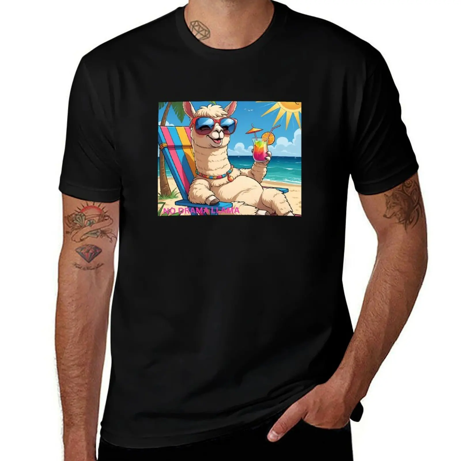 

No Drama Llama Lifestyle T-Shirt anime stuff football t shirt funny costumes for a boy mens cotton t shirts