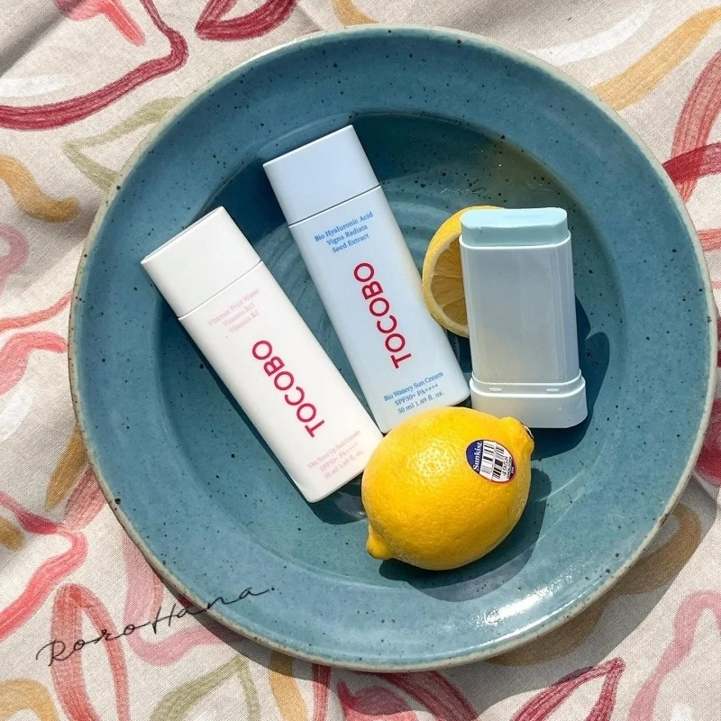 TOCOBO Sun Stick Collection Cotton Soft Waterproof Cooling Blue Green SPF50+ PA++++ Lightweight Portable Reapply Sunscreen Stick