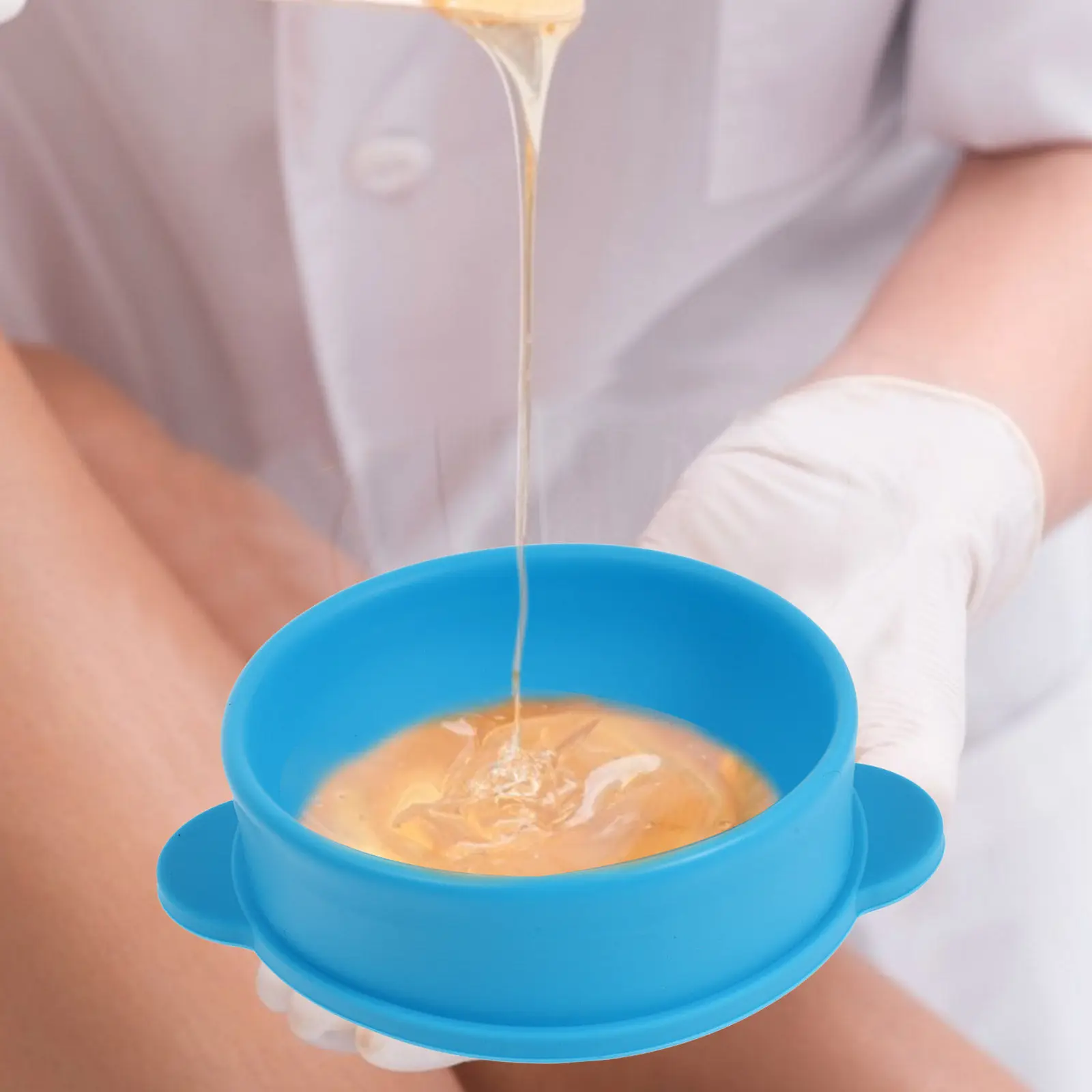 1Pcs Wax Heater Inner Pot Large Capacity Silicone Wax Melting Bowl Heat Resistant Waxing Tool Home Beauty Salon Use