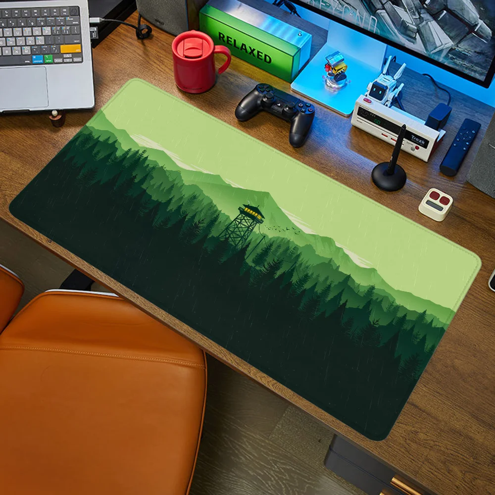 Deep Forest Firewatch Gaming Pc Setup Accessories Mouse Pad Desk Mat Mousepad Anime Computer Table Large Mats Gamer Office Xxl