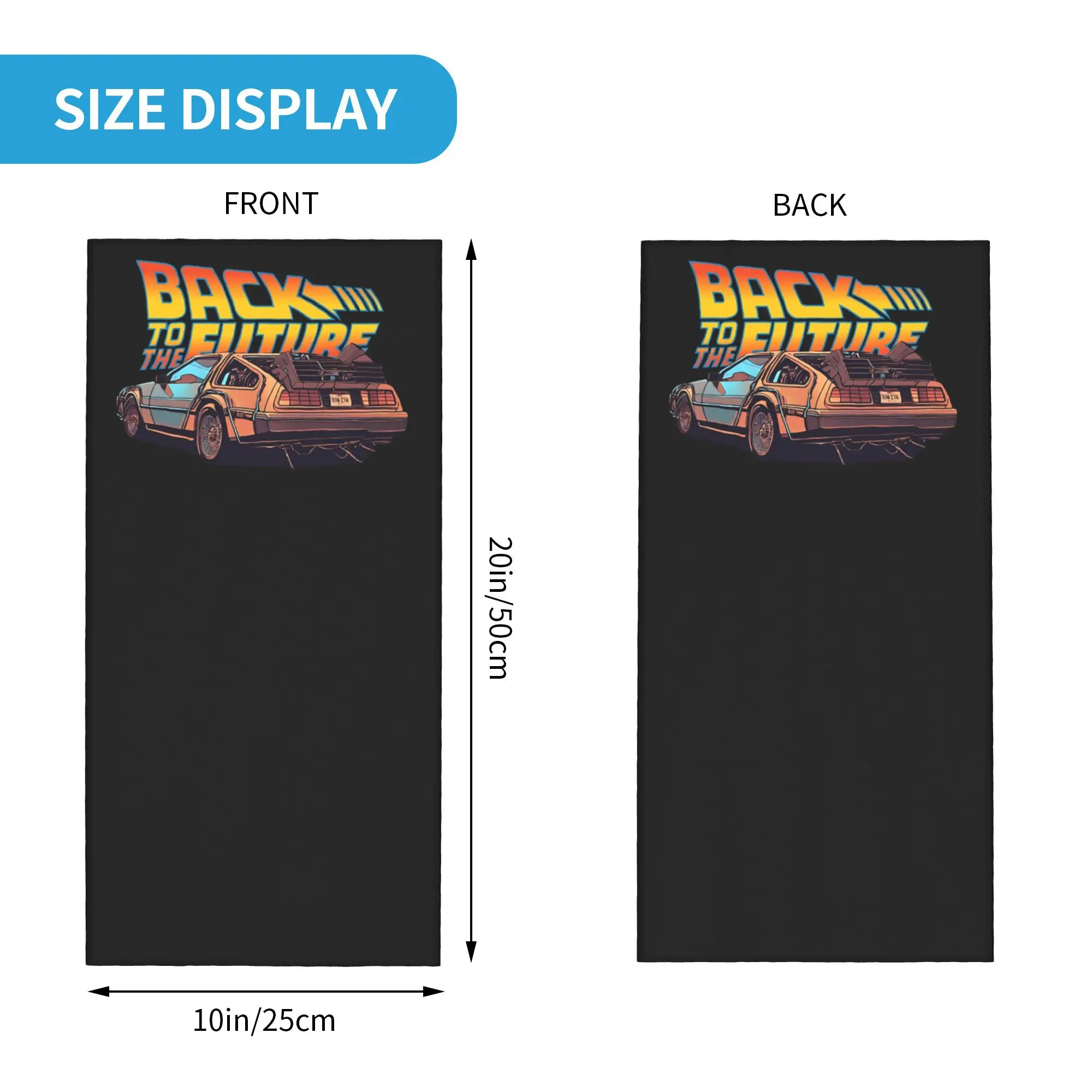 De volta para o futuro bandana pescoço capa impressa envoltório cachecol multifuncional ciclismo unisex adulto lavável