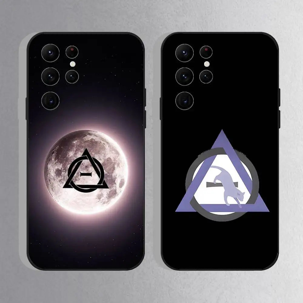 

Creative Therian Symbol Phone Case For Samsung S25,S24 Ultra,S20,S30 plus,S22 Plus,S23,Ultra 5G Silicone Black Shell