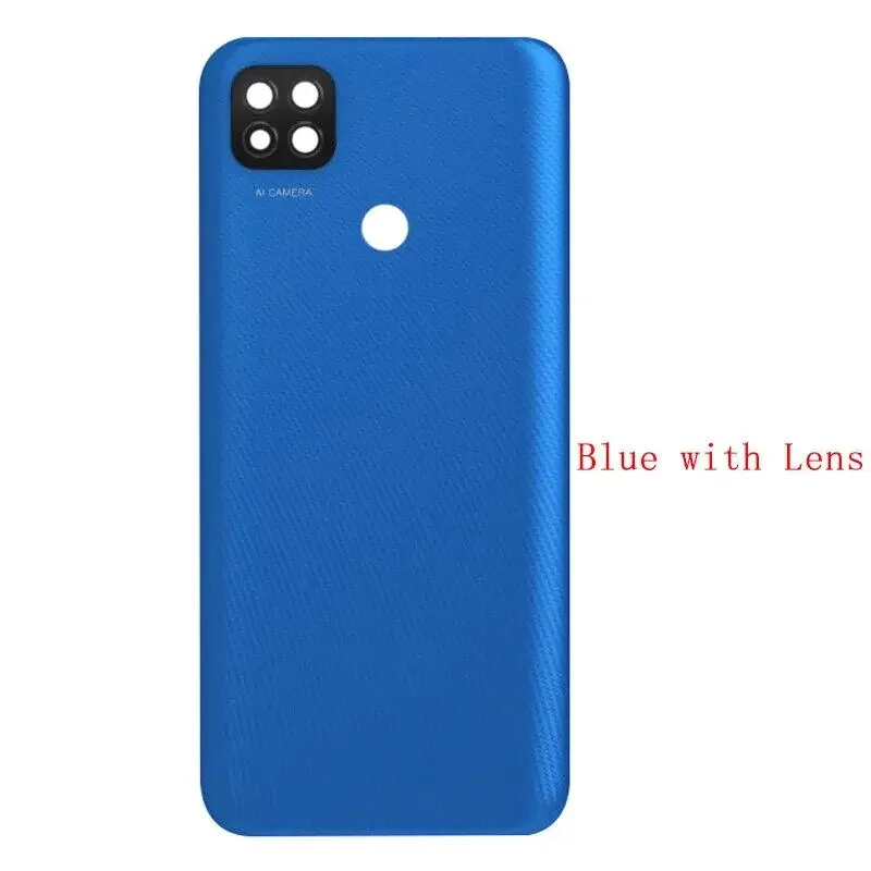 Back Cover For Xiaomi Redmi 9C Battery Cover Rear Door Housing Case with Camera Frame Lens Repair Parts