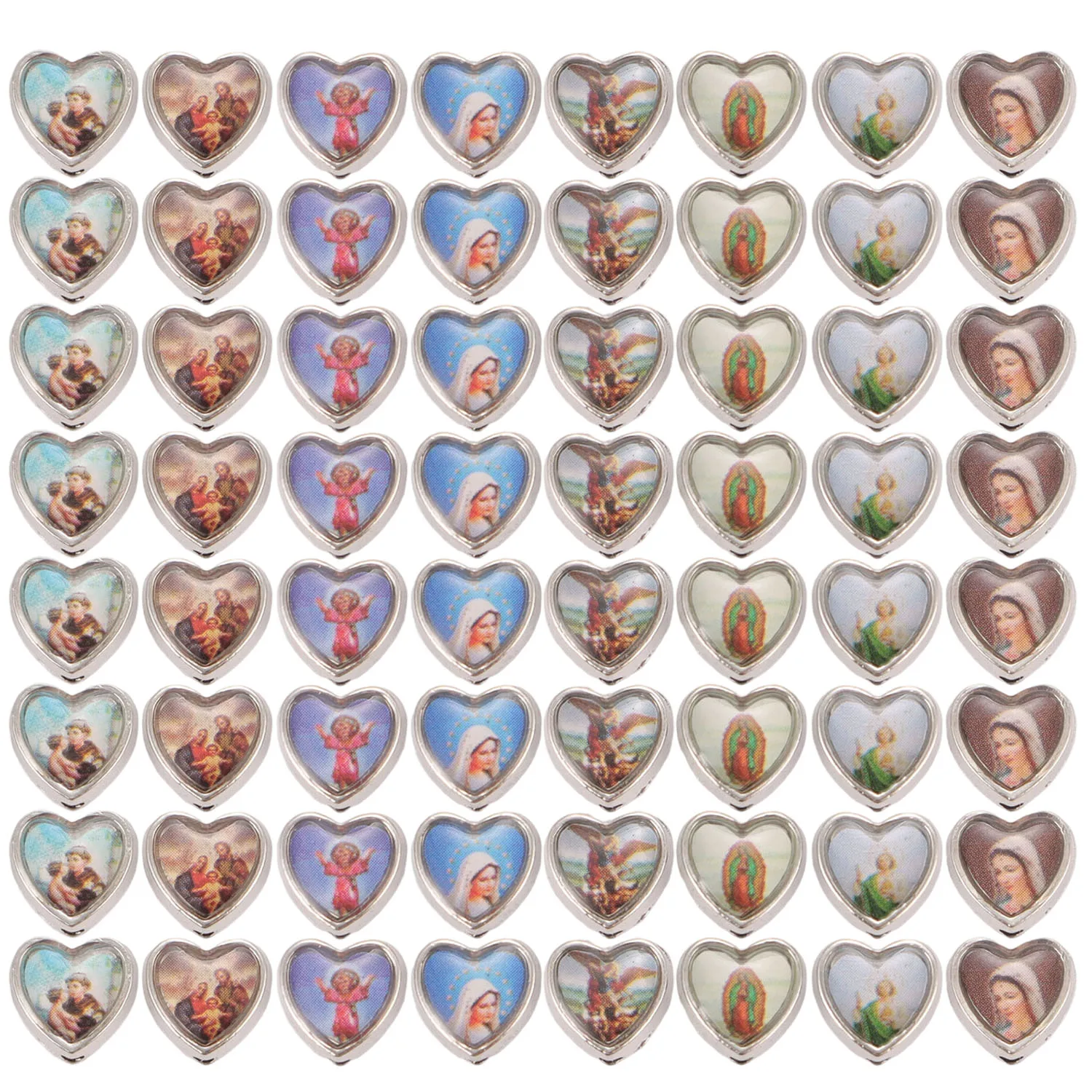 30pcs/batch Drip Oil Catholic Virgin Mary Loose Spaced Beads DIY Rose Making Accessories