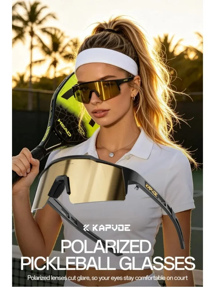 Kapvoe UV400 Photochrome Outdoor-Fahrradbrille Neue Mode für Männer und Frauen MTB-Brille Straßenfahrrad Wanderbrille Sport-Outdoor-Trail-Running Winddichte Schutzbrille Pickleball-Baseball-Brille
