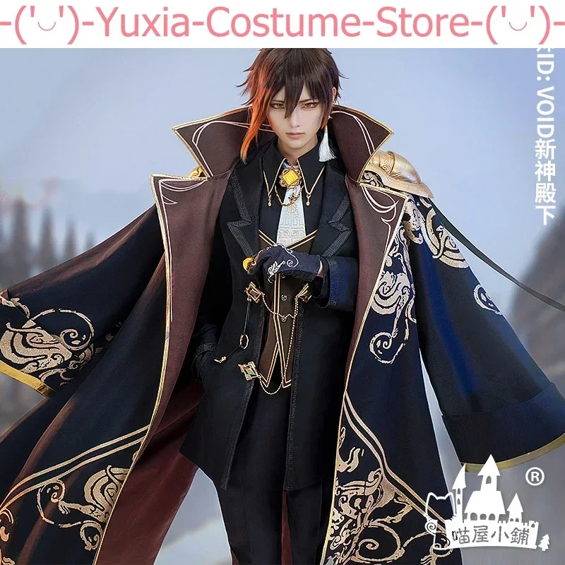 Anime! Genshin Impact Zhongli Game Suit Gorgeous Handsome Uniform Cosplay Costume Halloween Carnival Party Outfit Men