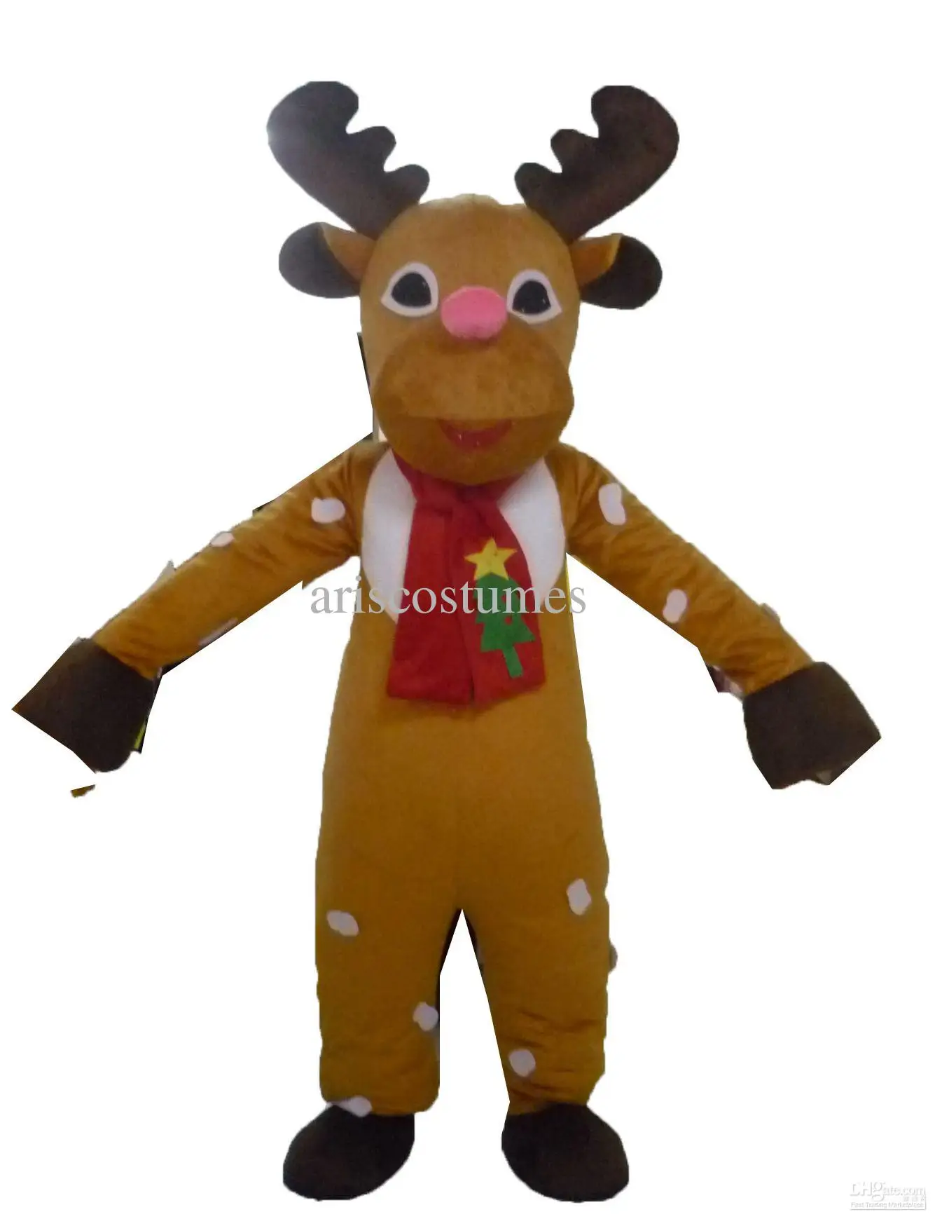 Nuevo disfraz de Mascota de personaje adulto Reno ciervo Halloween Navidad vestido de cuerpo completo Accesorios