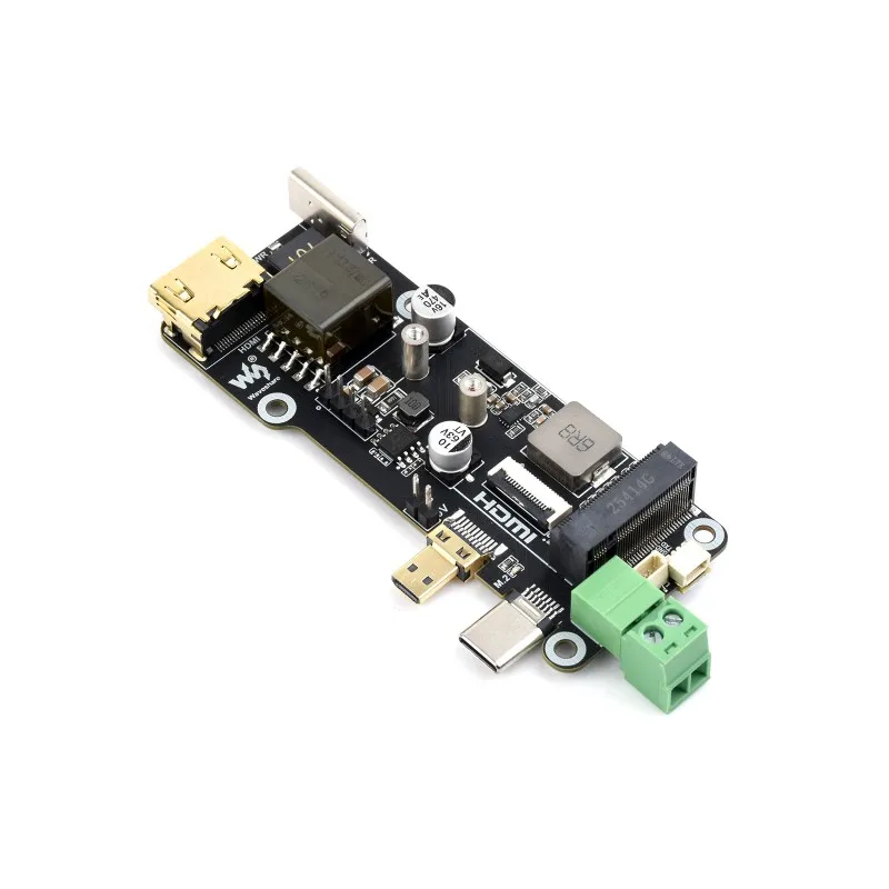 PCIe To M.2 Multifunctional Adapter (E) For Raspberry Pi 5 4K Output PoE Power NVMe SSD Expansion Board view 4