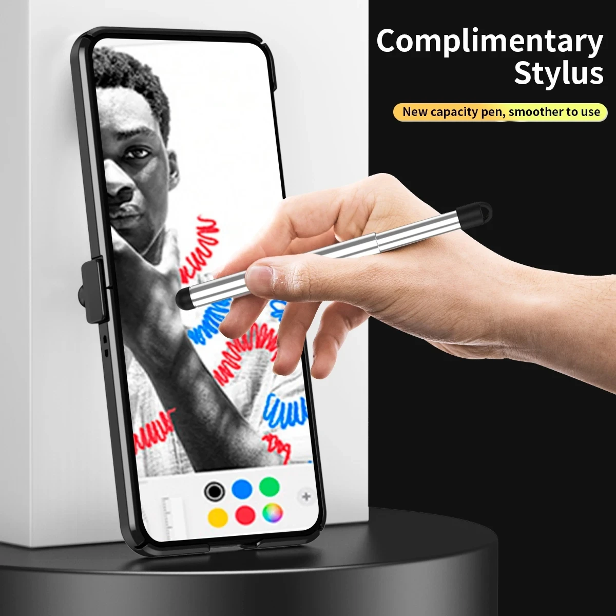 For Samsung Galaxy Z Flip5 Case Luxury Leather Case with Telescopic Pen Full Coverage Cover Case For Galaxy Z Flip 5 Cover