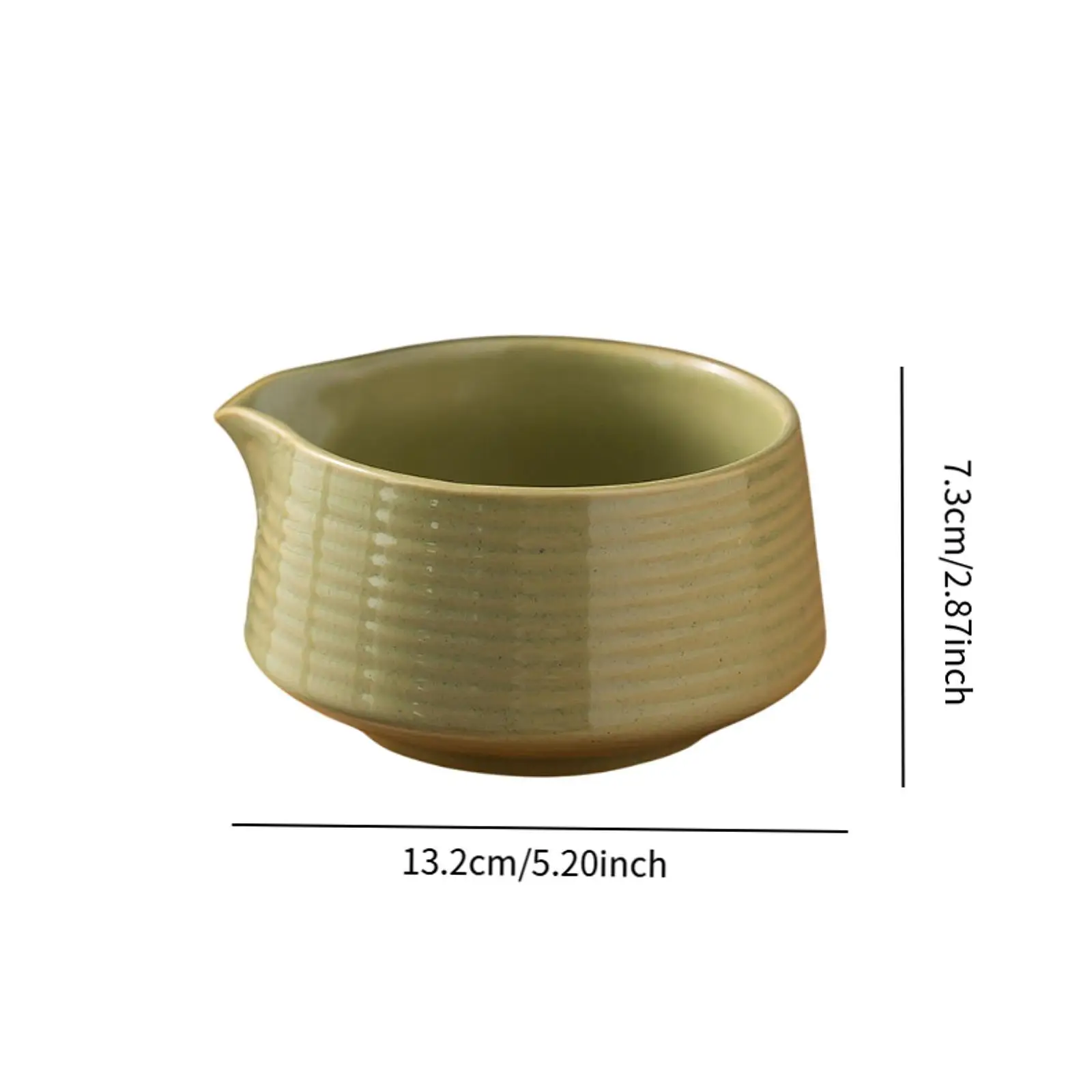 Matcha Bowl with Pour Spout Multifunctional Tea Making Tool Ceramic Bowl for Restaurant Kitchen Home Dining Room Tea Lovers