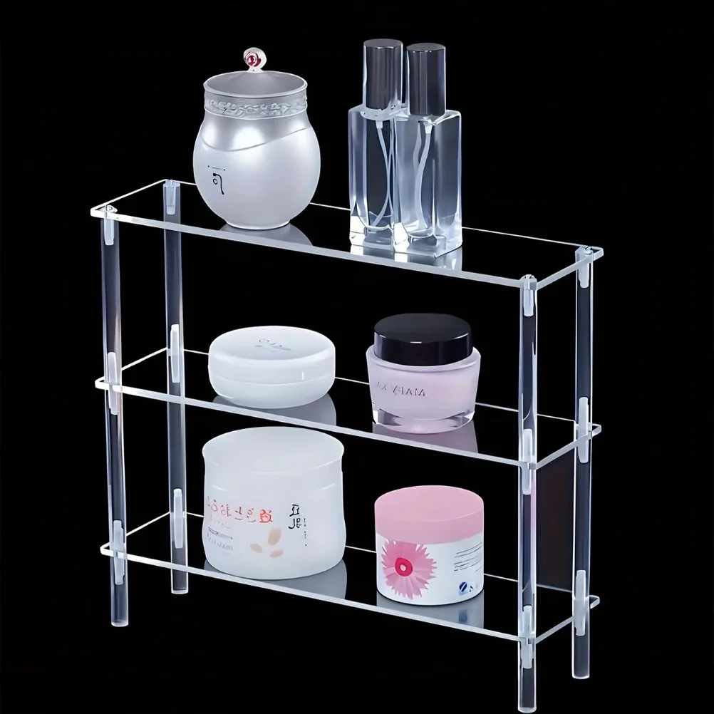 

Акриловая многофункциональная подставка для дисплея, настольный органайзер для духов, прозрачная многослойная полка, подставка для коллекционных моделей, держатели