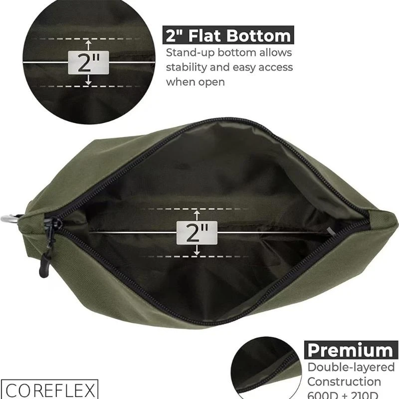 3Pcs Heavy Duty Oxford Cloth Electrician Tool Bag With Large Capacity Zippered Tool Bag for Electrician Carry .Y5GA