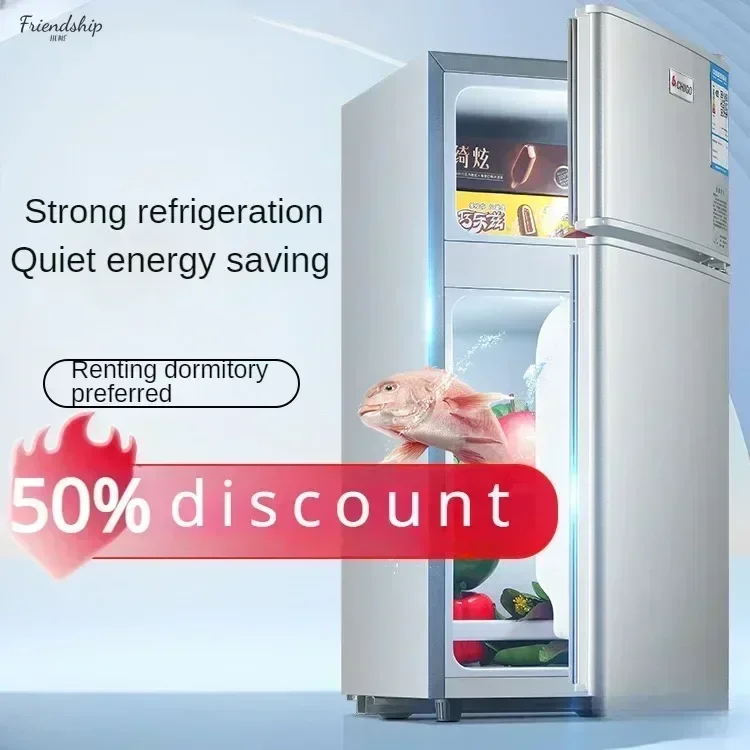 ثلاجة. صغير. جديد. المنزل. عنبر. غرفة تأجير. المجمدة. شخصان. باب مزدوج. #1