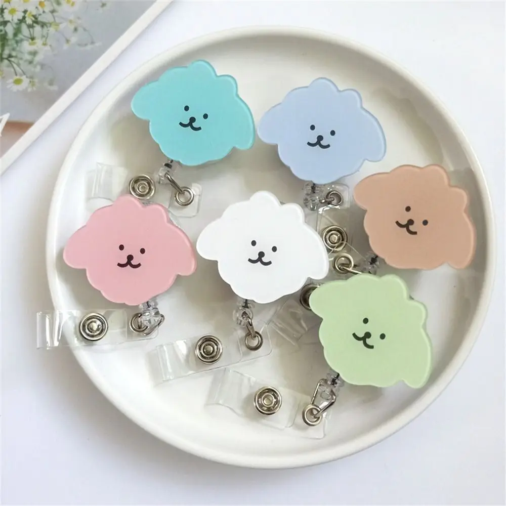 Cute Cartoon Dog Nurse Badge Reel Animals Name Tag Retractable Badge Holder Work Card Chest Card ID Card Holder Hospital Use