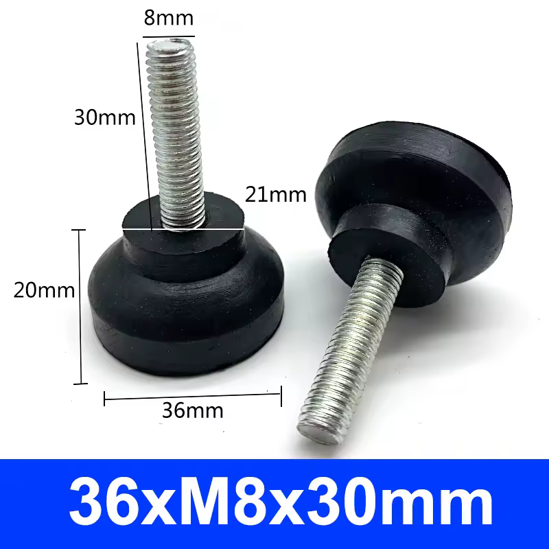 Rubber Adjustable Feet Pad With Screw M6 M8 M10 Table Chair Balck Leveling Foot Pad Furniture Leg Anti-shock Protections - Image 13
