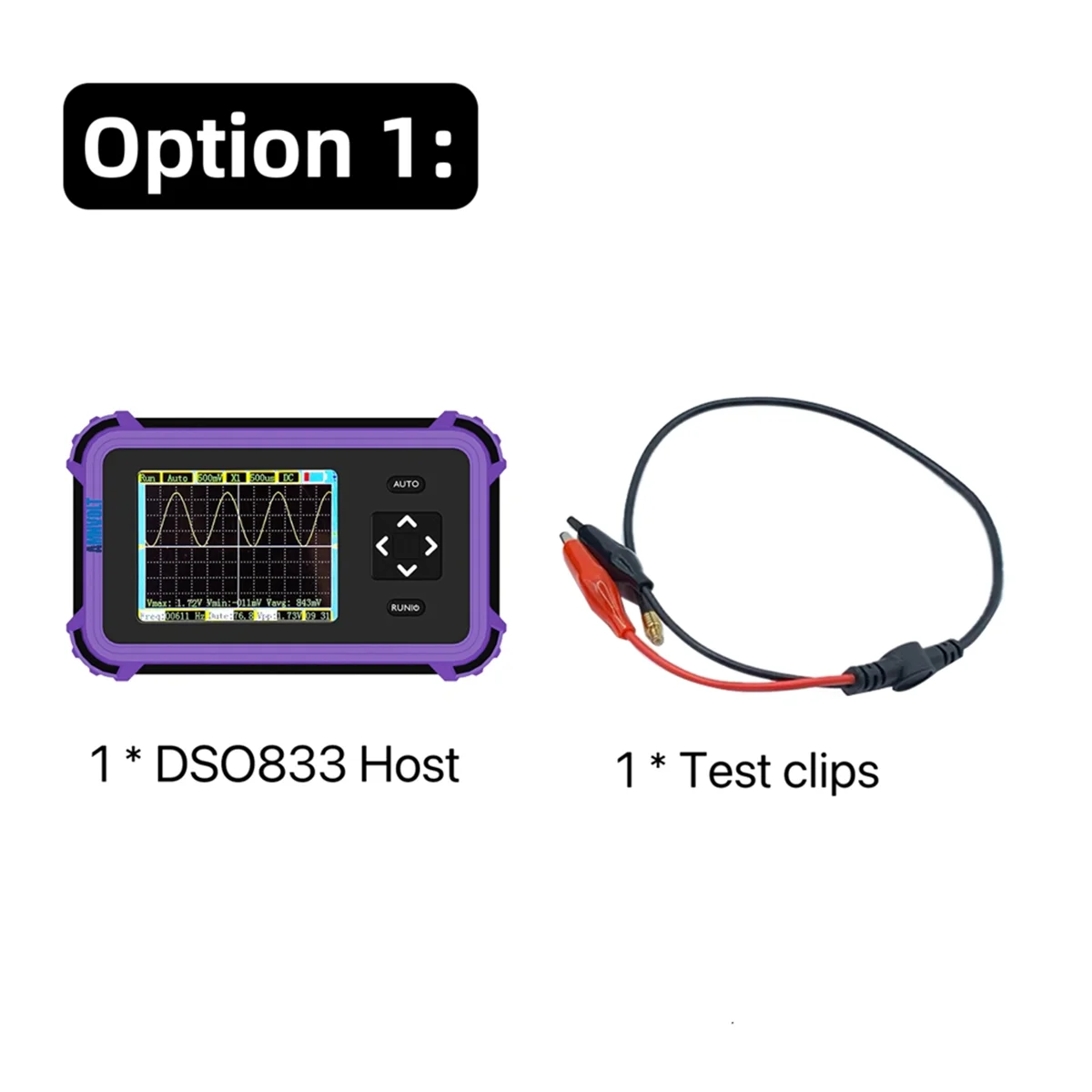 PDS833 Handheld Digital Osciloscope 2.8inch Screen 1Mhz Analog Bandwidth 8.33MSa/S 800VPP Digital Osciloscope Kit-OldTree