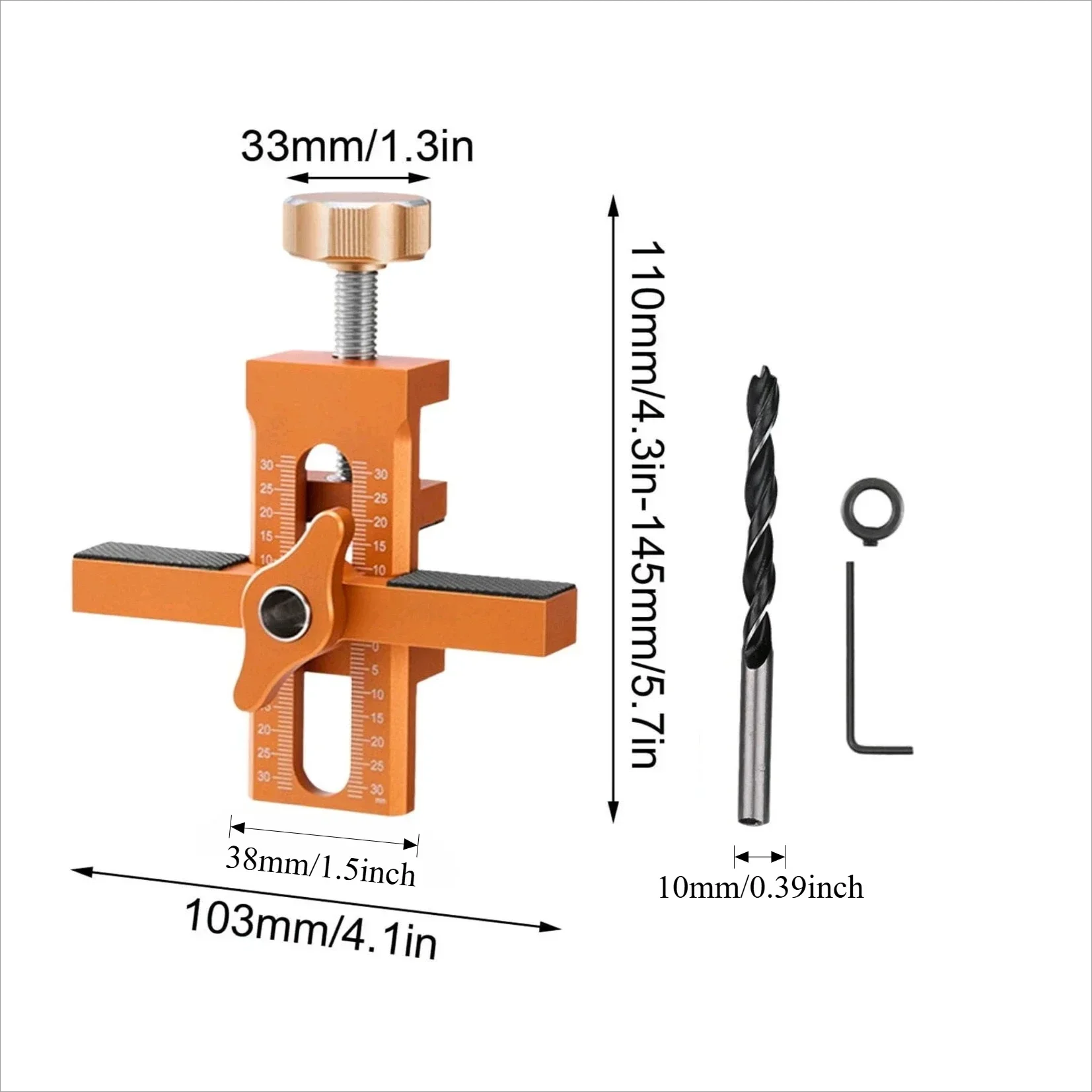 2 in 1 Cabinet Door Installation Positioner 10mm Rebounder Punched Mounting Jig for Wardrobe And Cabinet Door Panel Installation