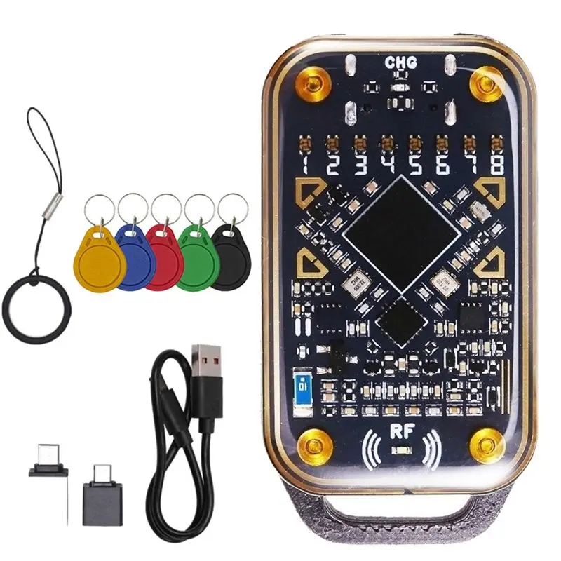[NEW A09R!】 Chameleon Ultra Smart Card Emulator+ 5XUID RFID Keychain Reader 125 Khz 13.56Mhz NFC Chip Duplicator Card Decode