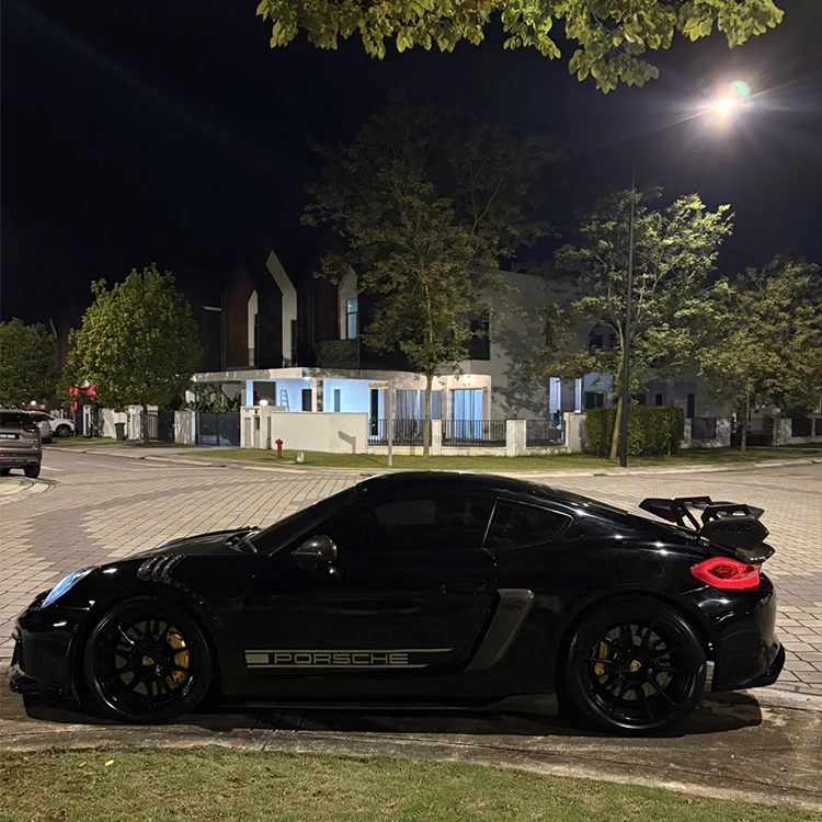 Jupes latérales de Style lame en Fiber de carbone, Mercedes Benz, série Porsche, mise à niveau de Modification d'apparence de voiture à trois boîtes