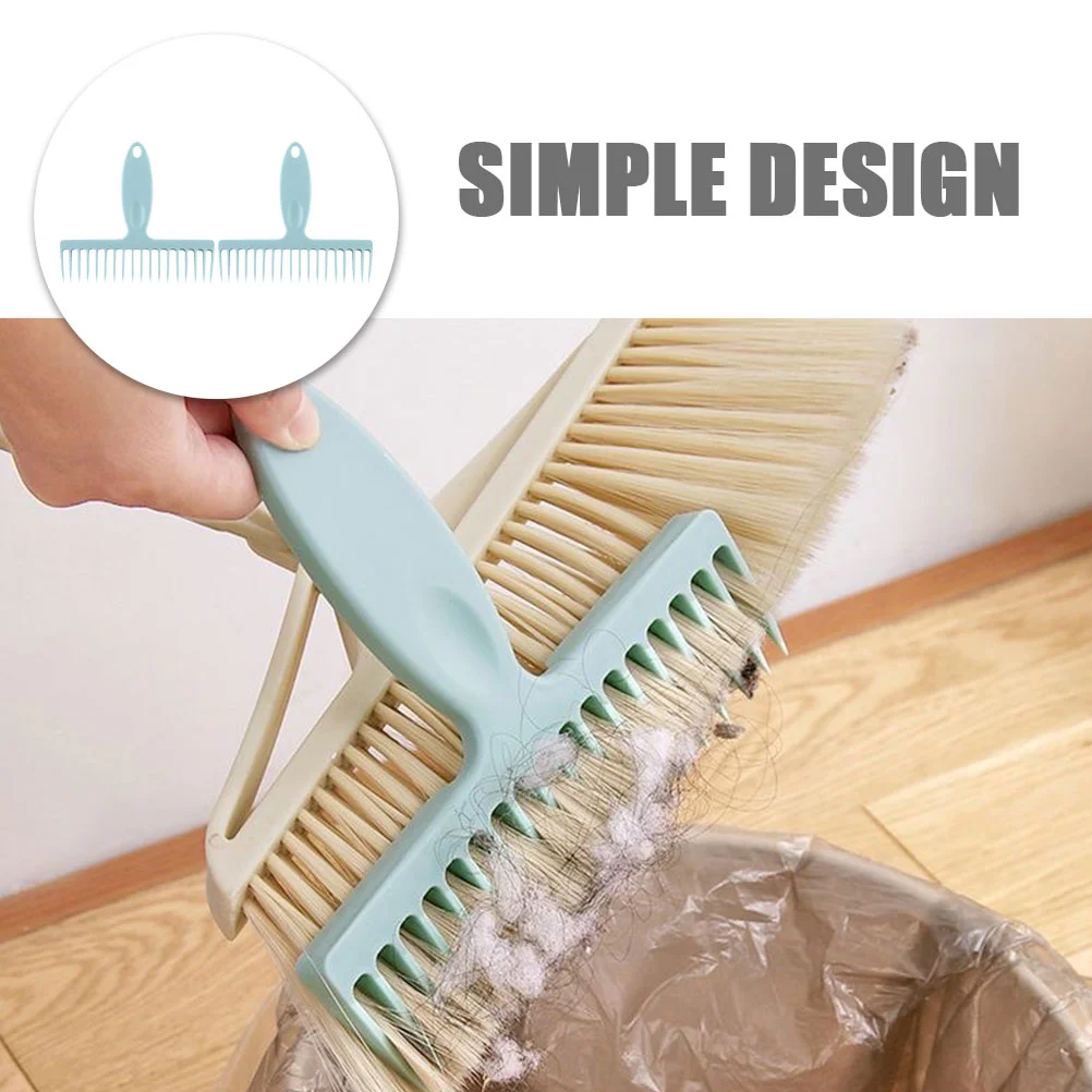 2 Pcs Diffusers Broom De-linting Teeth Convenient Cleaning Comb Hair Removal Carpet Blue Multi-use Travel