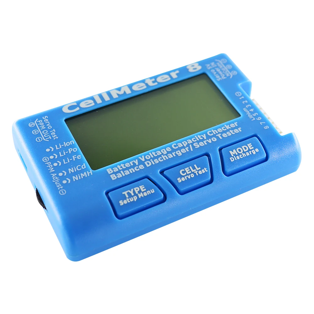 RC CellMeter-7 Digital Battery Capacity Checker LiPo LiFe Li-ion Nicd NiMH Battery Voltage Tester Checking CellMeter7 Cellmeter8