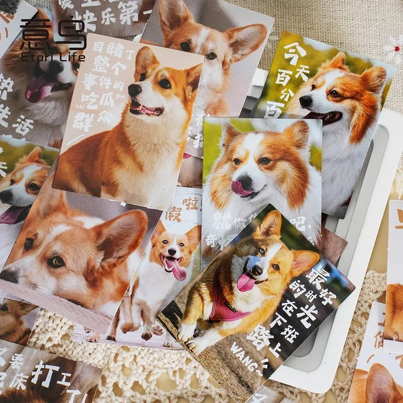 30 Pcs Washi Stickers Cute Dog DIY Decorative Journal Sticker For Scrapbooking Diary Planner Craft Album Notebook Collage