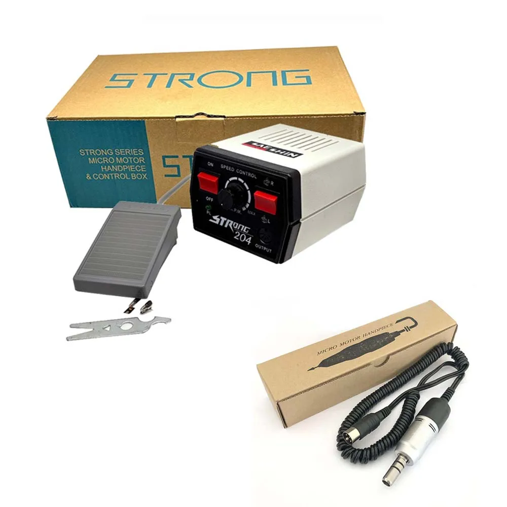 

Dental Tools Equipment Micro Motor Electric Drill Machine 35000Rpm Strong 204 for Machine Professional Sanding Grinding Device