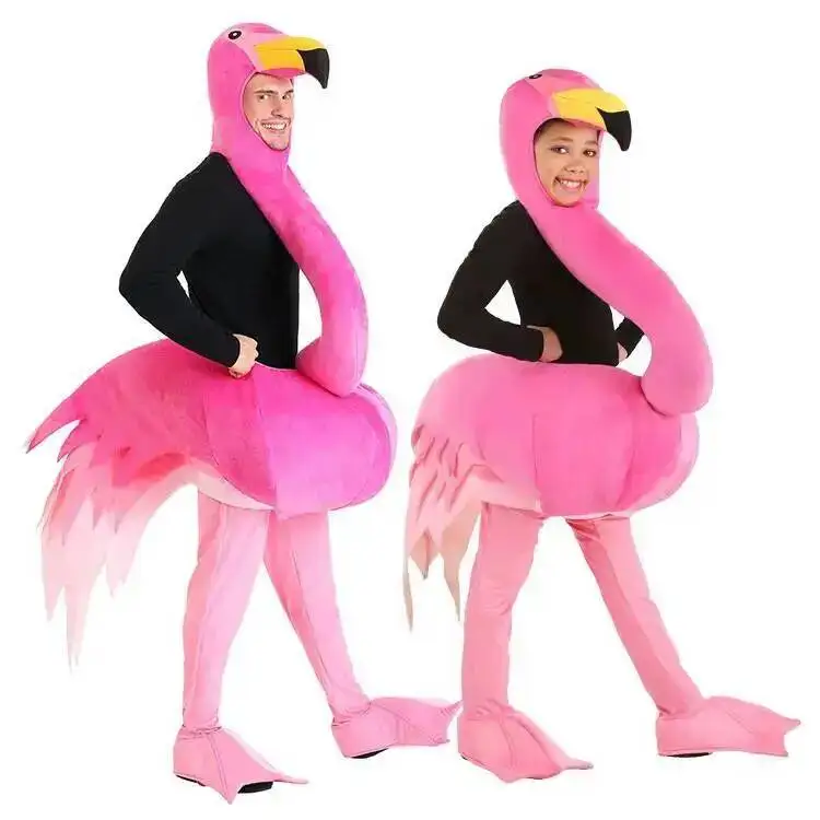 

Костюм для косплея Фламинго На Хэллоуин с животными, сказочные сказки на день детей, сценическое представление, одежда для взрослых с животными, птицами, фламинго