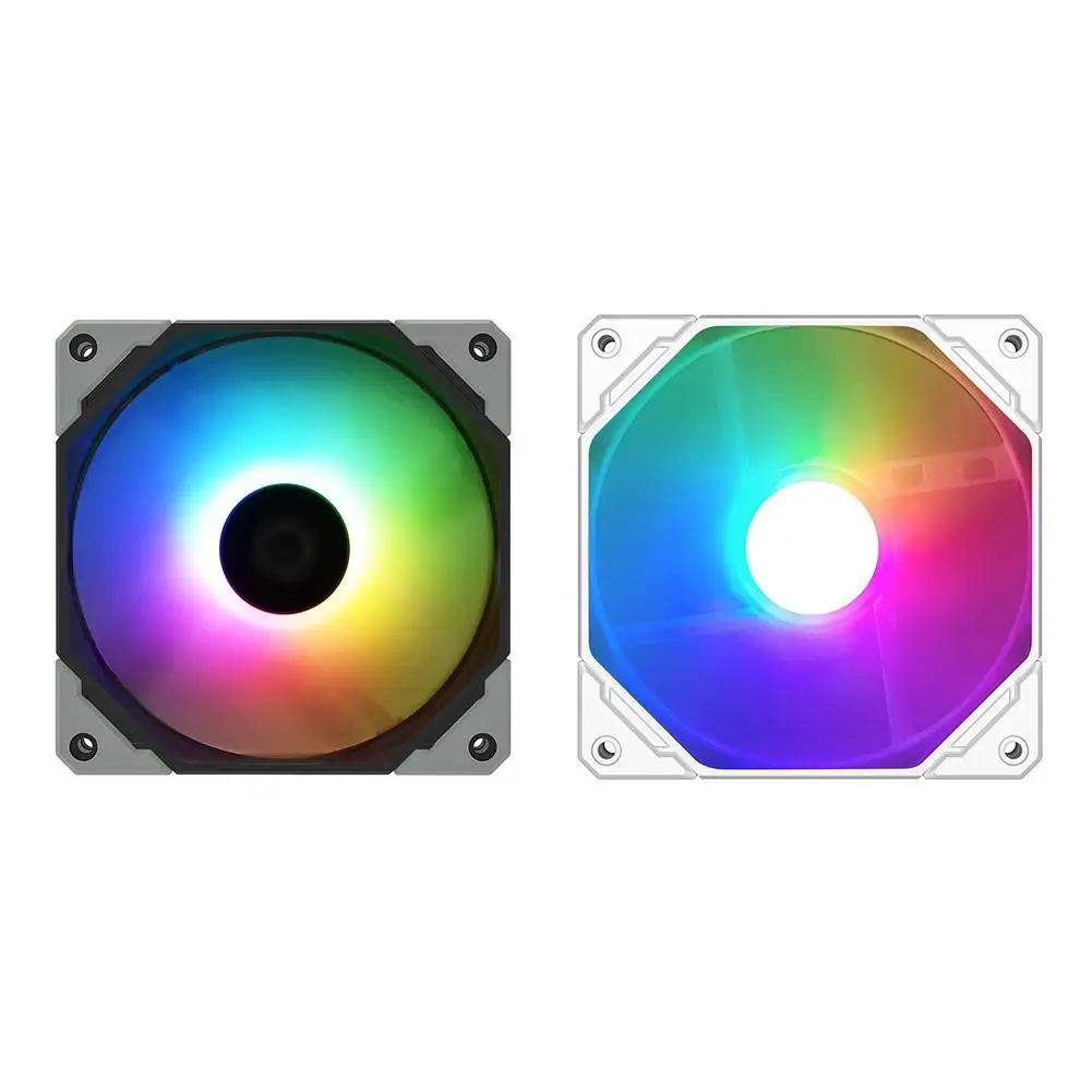 

5V 3Pin ARGB 4Pin PWM 12cm Hydraulic Bearing PC Case Radiator Cooler Fan (White)