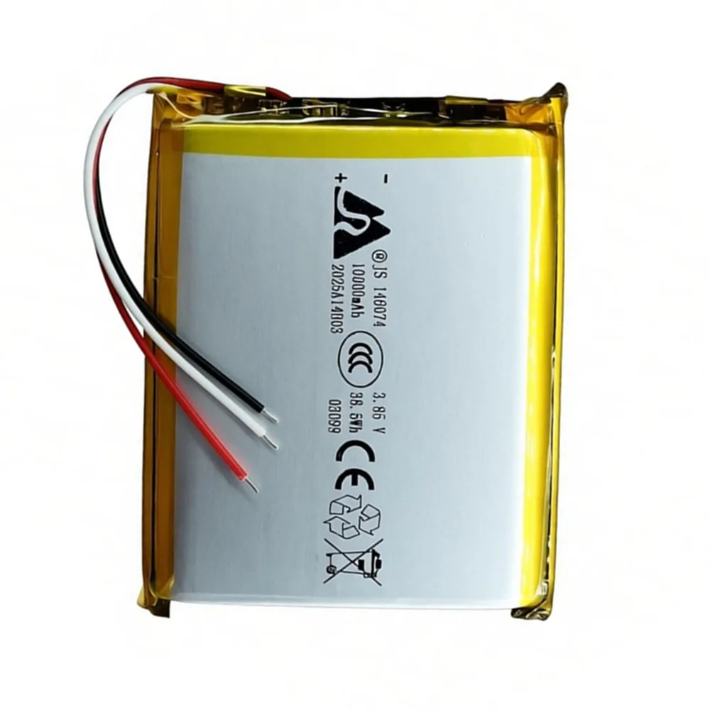 146074 136074 10000mAh 3.85V Rechargeable Polymer Lipo Battery 3 Wires For Power Bank Toys GPS Laptop Smart Watch Camera DIY