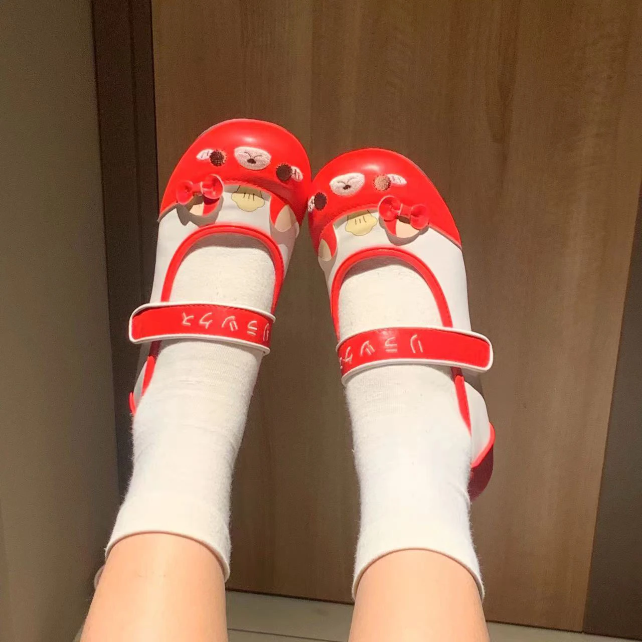 Original Japanese Girl's Sweet Kawaii Indoor Shoes Spring Autumn New Student Y2K Round Toe Lo Low Heel Pumps Lolita Flat Shoes