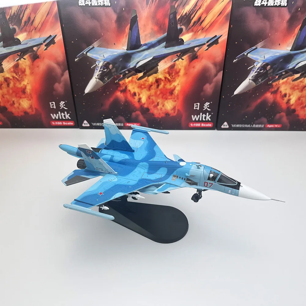 

1/100 Scale Russian Su-34 Su34 Platypus Attack Bomber Finished Diecast Alloy Military Aircraft Model Figurine