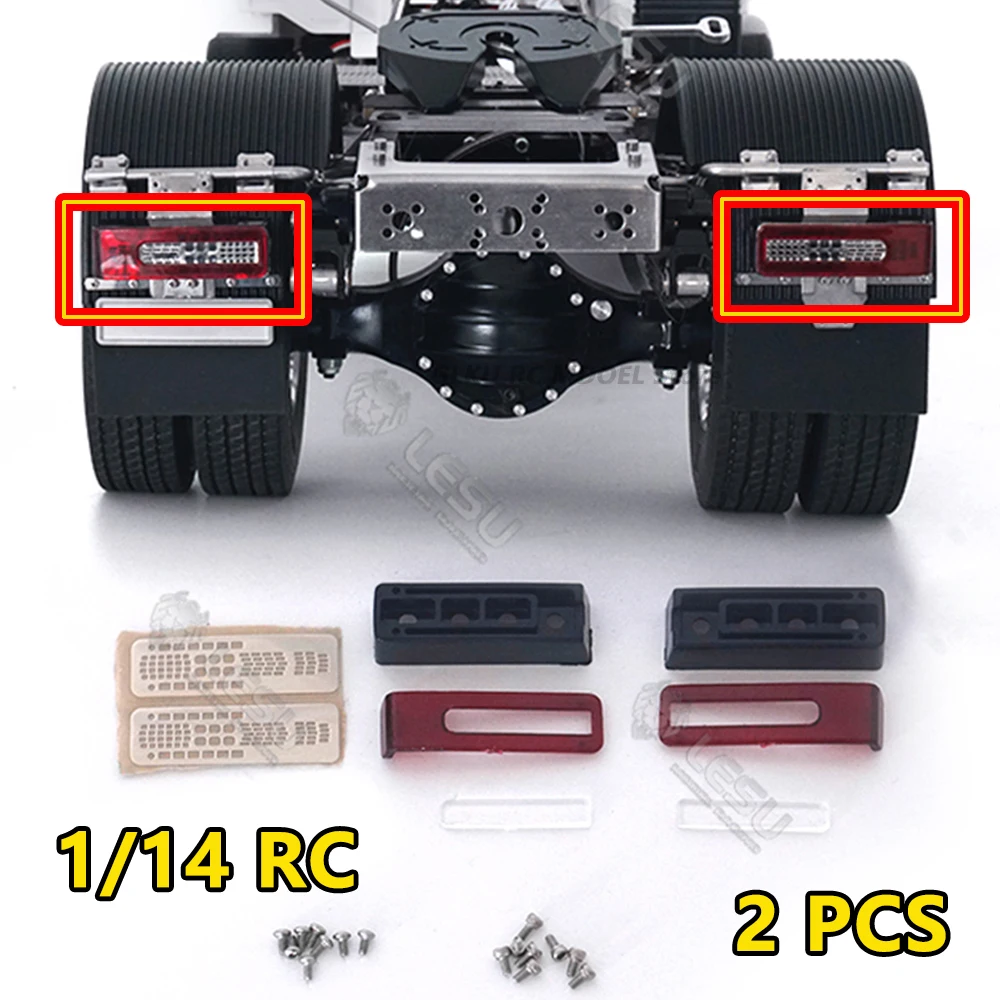 

1/14 RC модель грузовика LESU, игрушечный задний фонарь S-1269-C для тягача, деревянный автомобиль, планшетный грузовик, модификация «сделай сам», металлические детали для обновления