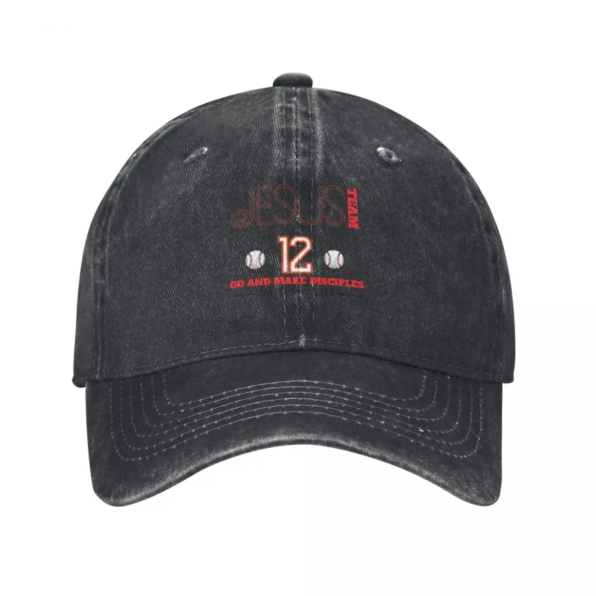 Jesus and Baseball Team Jesus Christian Matthew 28:19 Baseball Cap Golf Cap dad hat Men Women's
