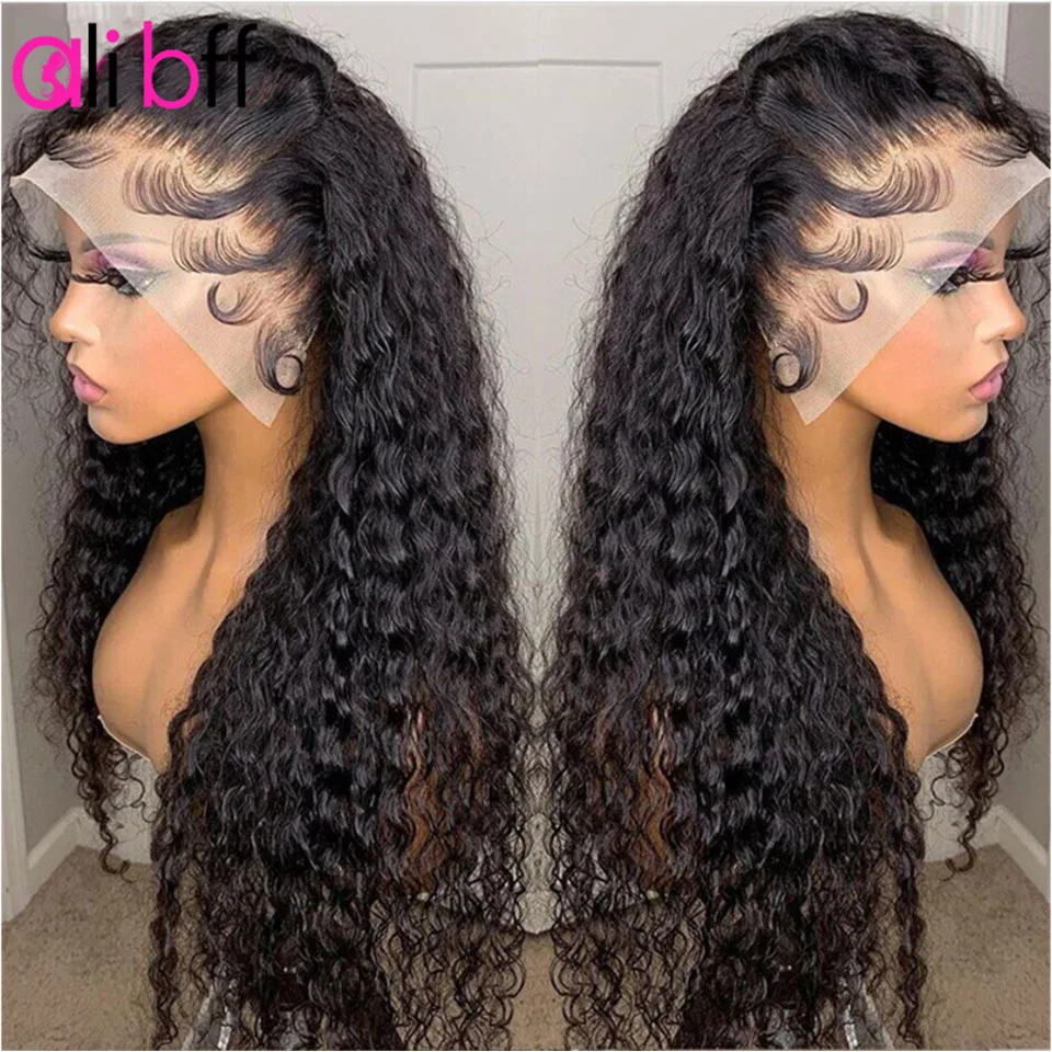 

Deep Wave Frontal Wig Human Hair Lace Frontal Wig 13x4/13x6 HD Transparent Lace Front Wigs For Women Brazil Deep Curly Lace Wigs