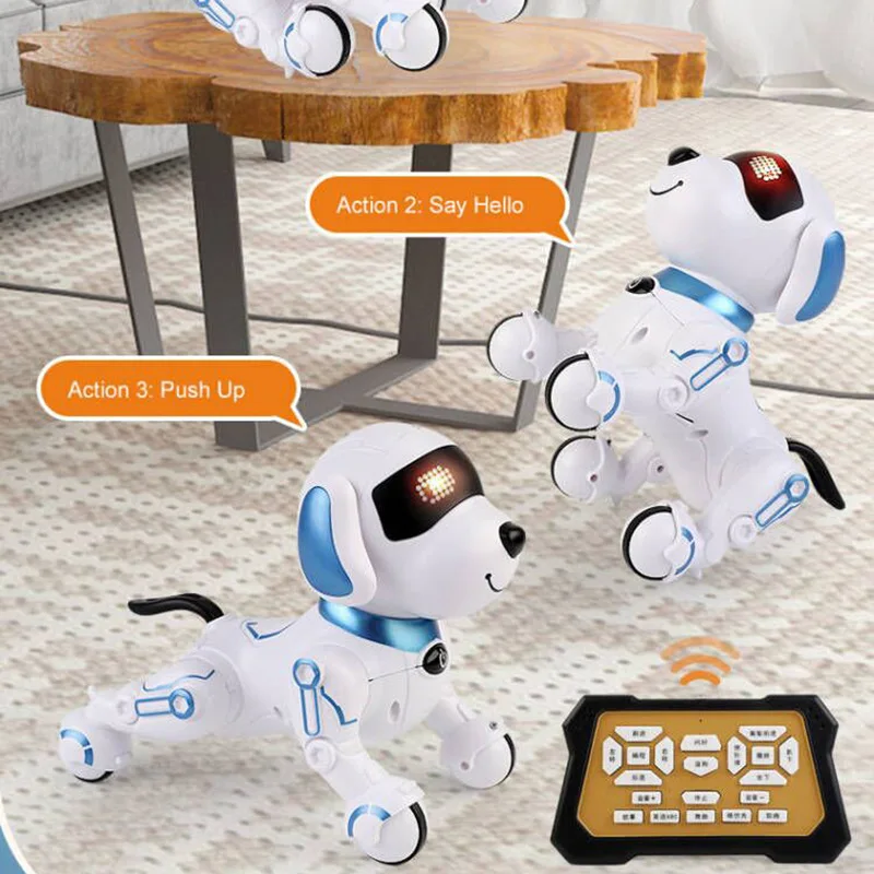 Intelligent Machine Dog Toy Programming Technology Inverted Music Dance Children's Remote Control Electric Toy Dog